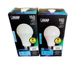 150 Watt lightbulbs LED Daylight 5000k (2 bulbs)
